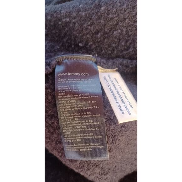 Y2K Tommy Hilfiger Navy Blue Half-Zip Pullover Sweater Medium Preppy Sporty - Picture 7 of 8